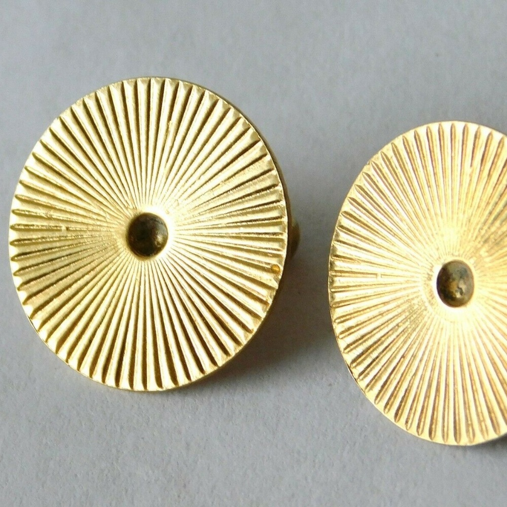 Vintage Signed CastleCliff Clip-On Mod Earrings